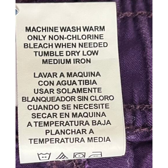 JMS Just My Size Deep Purple Elastic Waist Cargo Scrubs Pants Plus Size 16W - Picture 4 of 4